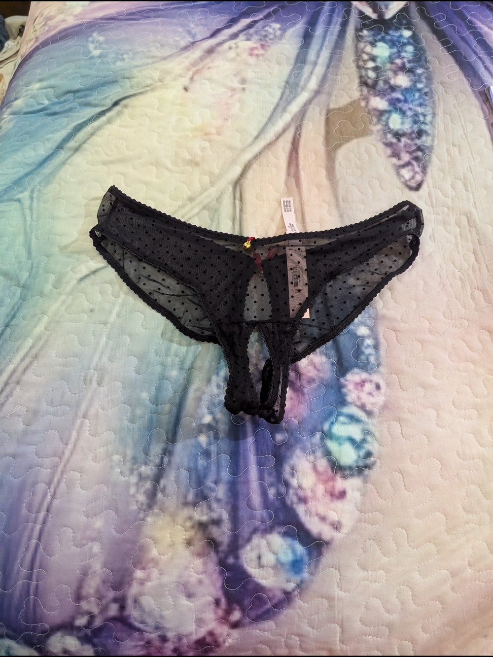 🖤 Victoria’s Secret Black Polka Dot Cheeky Panty – Large – NWT - Picture 10 of 13